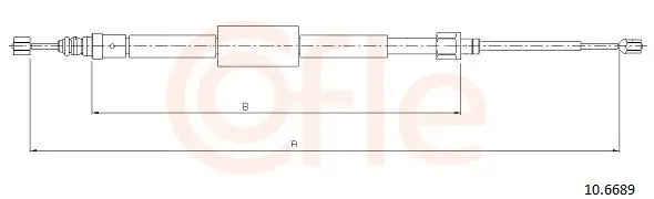 Cięgło, hamulec postojowy COFLE 10.6689 Łatwy zwrot