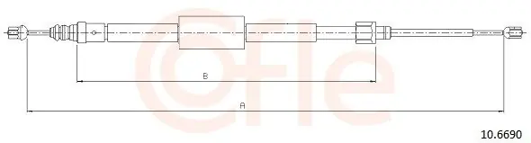Cięgło, hamulec postojowy COFLE 10.6690 Obniżka ceny