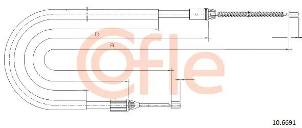Cięgło, hamulec postojowy COFLE 10.6691 Super okazja