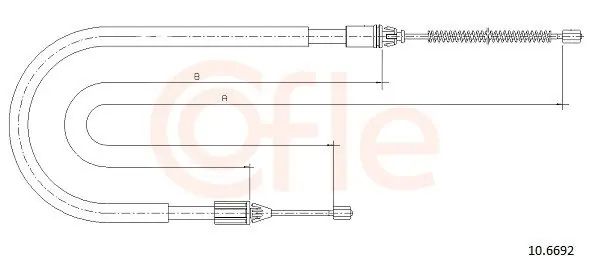 Cięgło, hamulec postojowy COFLE 10.6692 Szybka dostawa