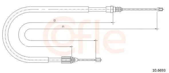 Cięgło, hamulec postojowy COFLE 10.6693 Bestseller