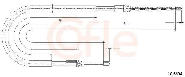 Cięgło, hamulec postojowy COFLE 10.6694 Darmowy zwrot