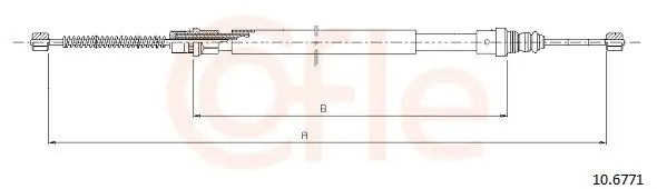 Cięgło, hamulec postojowy COFLE 10.6771 Nowość