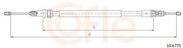 Cięgło, hamulec postojowy COFLE 10.6775 Tylko dziś