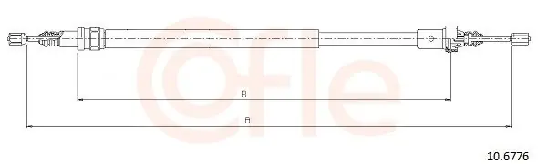 Cięgło, hamulec postojowy COFLE 10.6776 Okazja