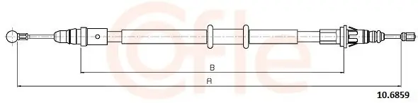 Cięgło, hamulec postojowy COFLE 10.6859 Hit sprzedaży