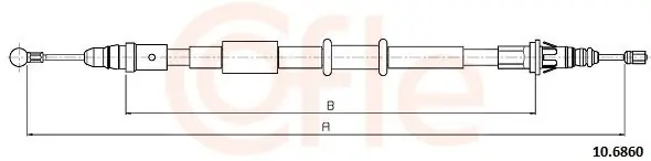Ograniczona ilość Cięgło, hamulec postojowy COFLE 10.6860