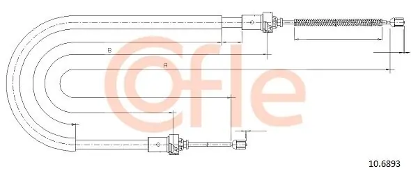 Cięgło, hamulec postojowy COFLE 10.6893 Premium