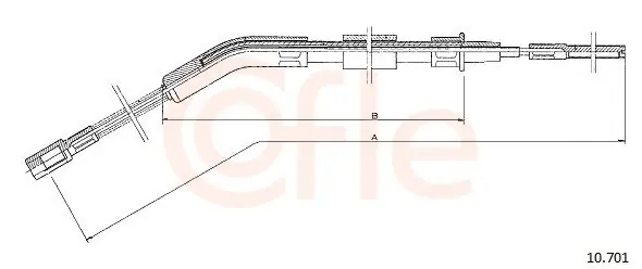 Cięgło, hamulec postojowy COFLE 10.701 Kup online