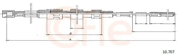 Cięgło, hamulec postojowy COFLE 10.707 Szybka wysyłka