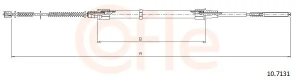 Cięgło, hamulec postojowy COFLE 10.7131 Ograniczona ilość