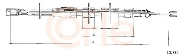 Cięgło, hamulec postojowy COFLE 10.732 Kup online