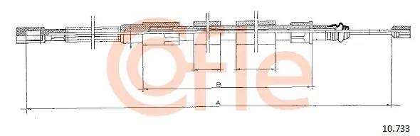 Cięgło, hamulec postojowy COFLE 10.733 Dodaj do koszyka