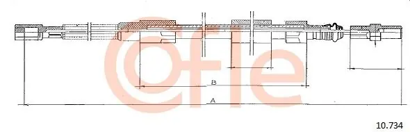 Cięgło, hamulec postojowy COFLE 10.734 Darmowy zwrot
