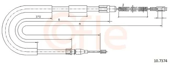 Cięgło, hamulec postojowy COFLE 10.7374 Nowość