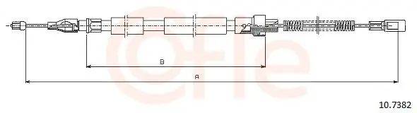 Cięgło, hamulec postojowy COFLE 10.7382 Szybka wysyłka
