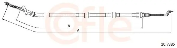 Cięgło, hamulec postojowy COFLE 10.7385 Ograniczona ilość