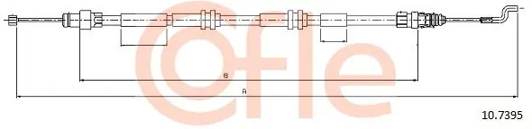 Cięgło, hamulec postojowy COFLE 10.7395 Kup online