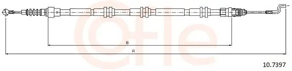 Łatwy zwrot Cięgło, hamulec postojowy COFLE 10.7397