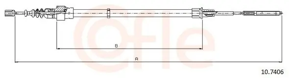 Ograniczona ilość Cięgło, hamulec postojowy COFLE 10.7406