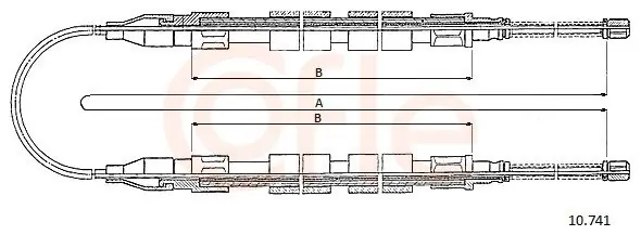 Cięgło, hamulec postojowy COFLE 10.741 Kup teraz