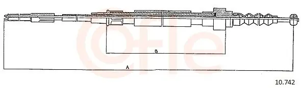 Cięgło, hamulec postojowy COFLE 10.742 Obniżka ceny