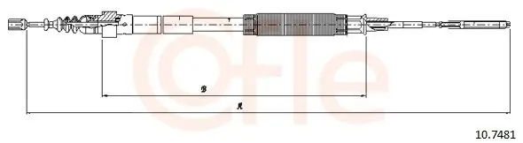 Cięgło, hamulec postojowy COFLE 10.7481 Tylko dziś