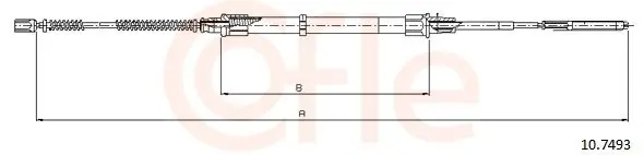 Łatwy zwrot Cięgło, hamulec postojowy COFLE 10.7493