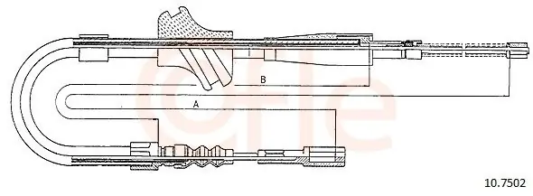 Cięgło, hamulec postojowy COFLE 10.7502 Dostępne od ręki
