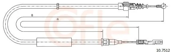 Cięgło, hamulec postojowy COFLE 10.7512 Kup online