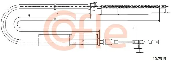 Cięgło, hamulec postojowy COFLE 10.7515 Premium