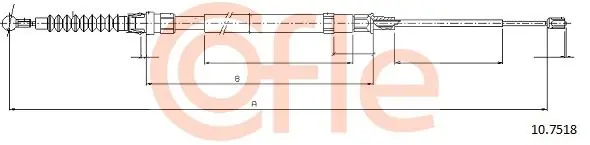 Cięgło, hamulec postojowy COFLE 10.7518 Bezpieczne zakupy