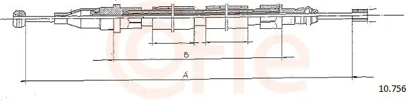 Cięgło, hamulec postojowy COFLE 10.756 Nowość