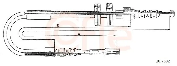 Cięgło, hamulec postojowy COFLE 10.7582 Bestseller
