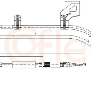 Cięgło, hamulec postojowy COFLE 10.7585 Tani