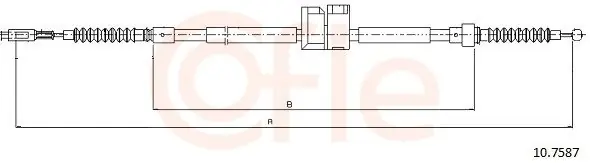 Cięgło, hamulec postojowy COFLE 10.7587 Ograniczona ilość