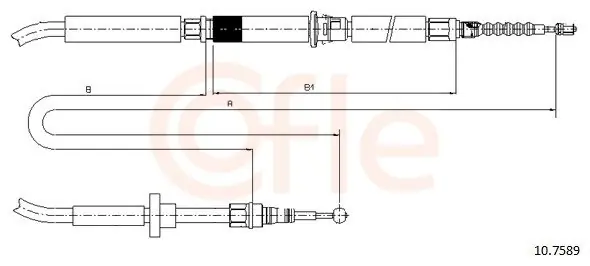 Cięgło, hamulec postojowy COFLE 10.7589 Kup teraz