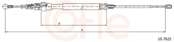 Cięgło, hamulec postojowy COFLE 10.7625 Ograniczona ilość