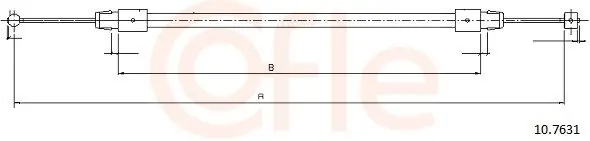Cięgło, hamulec postojowy COFLE 10.7631 Premium