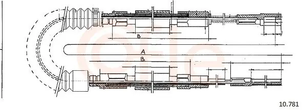 Cięgło, hamulec postojowy COFLE 10.781 Ograniczona ilość