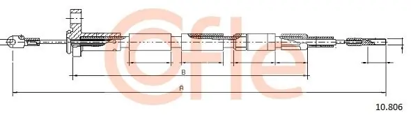 Cięgło, hamulec postojowy COFLE 10.806 Darmowa dostawa