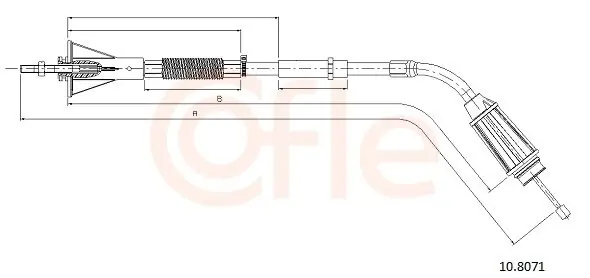 Cięgło, hamulec postojowy COFLE 10.8071 Wyprzedaż