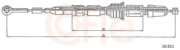 Cięgło, hamulec postojowy COFLE 10.811 Tani