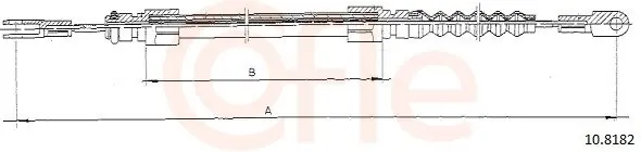Cięgło, hamulec postojowy COFLE 10.8182 Okazja