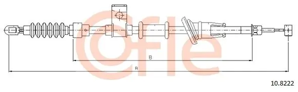 Cięgło, hamulec postojowy COFLE 10.8222 Popularny