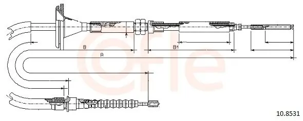 Bezpieczne zakupy Cięgło, hamulec postojowy COFLE 10.8531