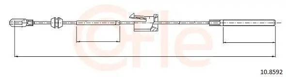 Cięgło, hamulec postojowy COFLE 10.8592 Bestseller