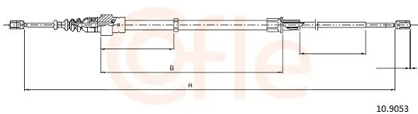 Cięgło, hamulec postojowy COFLE 10.9053 Rabat