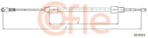 Cięgło, hamulec postojowy COFLE 10.9321 Ostatnie sztuki