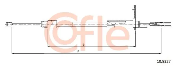 Cięgło, hamulec postojowy COFLE 10.9327 Nowy
